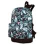 Imagem de Mochila Bolsa Escolar School Masculino - Feminino Básica Floral Verde Everbags