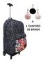 Imagem de Mochila Bolsa Estampada Universitária Feminina Com Rodinhas