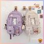 Imagem de Mochila Bolsa K-pop Feminina P/ Personalizar Kawaii Coreana