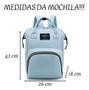 Imagem de Mochila Bolsa Para Maternidade Térmica Bebe(Azul claro)