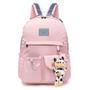 Imagem de Mochila Bolsa Rosa Guelph Chaveiro Escolar Passeio