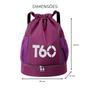 Imagem de Mochila Bolsa Saco com Cordão Esportiva Impermeável Anti roubo Academia Treino Passeio Multiuso