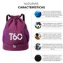Imagem de Mochila Bolsa Saco com Cordão Esportiva Impermeável Anti roubo Academia Treino Passeio Multiuso