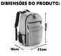 Imagem de Mochila Bolsa Saída Maternidade Com Alça Para Carrinho e Bolso Térmico Cinza Multikids