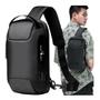 Imagem de Mochila Bolsa Transversal Masculina Impermeável Antifurto