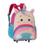 Imagem de Mochila c/ Rodinhas Pets Animais Bolsa Escolar Infantil Menina Menino Criança Pequena