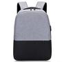 Imagem de Mochila Cinza e Preto para Notebook até 15.6" Escritório Unissex com Usb MNC