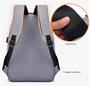 Imagem de Mochila Cinza e Preto para Notebook até 15.6" Escritório Unissex com Usb MNC
