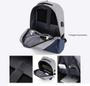 Imagem de Mochila Cinza e Preto para Notebook até 15.6" Escritório Unissex com Usb MNC