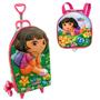 Imagem de Mochila com Carrinho 3D Dora Aventureira + Lancheira - Maxtoy