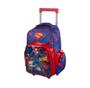 Imagem de Mochila com rodas infantil superman ic32912sm azul grande