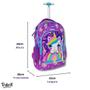 Imagem de Mochila com Rodas Rabisk Teen Unicórnio RKU5002C Cor: Lilás