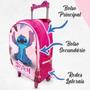 Imagem de Mochila Com Rodinha Escolar Stich 03 peças com Lancheira e Estojo