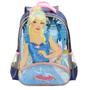 Imagem de Mochila Costas Escolar Feminina Menina Infantil Grande Princesa Cinderela Denlex Rosa e Azul