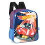 Imagem de Mochila Costas Escolar Infantil Masculina Hotwheels Azul