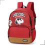 Imagem de Mochila Costas Escolar Passeio Grande Infantil Juvenil Menino Menina Unissex Snoopy Luxcel Oficial