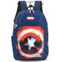 Imagem de Mochila Costas Infantil Escolar Avengers Capitão América Azul Escuro Luxcel