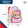 Imagem de Mochila Costas Infantil Gatinha 3D e Bolsa de Passeio Unicórnio Pelúcia