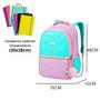 Imagem de Mochila Costas Infantil Juvenil Love Estrelas Pompom Chaveiro Escolar Just Menina Denlex