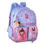 Imagem de Mochila Costas Luluca Bolsa Escolar Infantil Feminina - Azul