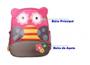 Imagem de Mochila Costas P Coruja Rosa e Marrom BPC33556 Winth Baby