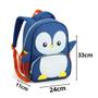 Imagem de Mochila Costas Pinguim Infantil Pets Escolar Meninos Azul