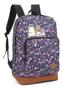 Imagem de Mochila Costas Snoopy Estampa Floral Peanuts Violeta Juvenil