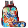 Imagem de Mochila De Alças Dragon Ball Super + Estojo Meninos Infantil