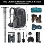 Imagem de Mochila de Caminhada Maelstrom 40L Impermeável com Capa de Chuva