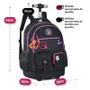 Imagem de Mochila de Carrinho Escolar Infantil Meninas Luluca