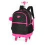 Imagem de Mochila De Carrinho Escolar Infantil Up4you Preto Rodinha 360