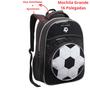 Imagem de Mochila de Costa Infantil Escolar Para Menino Tamanho Grande com Design de Bola de Futebol