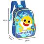 Imagem de Mochila De Costas Baby Shark Azul Menino Infantil Luxcel