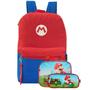 Imagem de Mochila De Costas Com Estojo Escolar e Lancheira Super Mario