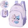 Imagem de Mochila De Costas Escolar Disney Stitch Chaveiro Angel