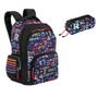 Imagem de Mochila de Costas Escolar Sestini Grande Capricho Party Casual + Estojo Feminino