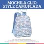 Imagem de Mochila de Costas Feminina Camuflada Azul Juvenil Clio Girls