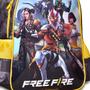 Imagem de Mochila De Costas Infantil Clio Free Fire Com Capuz Preto/Amarelo