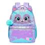 Imagem de Mochila De Costas Pack Me Cat Brilhosa Com Orelha Lilás