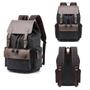Imagem de Mochila de Lona com Partes em Couro e Compartimento Para Notebook de Até 15.6 Polegadas Impermeável Resistente
