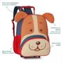 Imagem de Mochila De Rodinha Escolar 38cm Infantil Cachorrinho Clio Pets