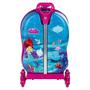 Imagem de Mochila de Rodinhas 3D Pequena Sereia Maxtoy Rosa e Azul