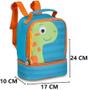 Imagem de Mochila de Rodinhas Dinossauro Escolar Crianças Volta as Aulas Infantil Reforçada  -Verde- Capacidade: 14litros