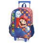 Imagem de Mochila De Rodinhas Escolar Luxcel Super Mario Bros Estrelas