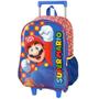 Imagem de Mochila de Rodinhas Infantil Escolar Super Mario Vermelha, Luxcel 