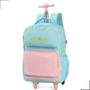 Imagem de Mochila de Rodinhas Infantil Juvenil Menino Menina Unissex UP4YOU Reforçada Original Bolsa Rodas