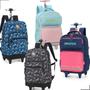 Imagem de Mochila de Rodinhas Infantil Juvenil Menino Menina Unissex UP4YOU Reforçada Original Bolsa Rodas