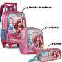 Imagem de Mochila De Rodinhas Lanch Térmica E Estojo Escolar Infantil Das Princesas Para Meninas Clio Style