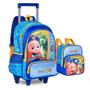 Imagem de Mochila De Rodinhas + Lancheira Looloo Kids Zigaloo Infantil