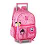 Imagem de Mochila de Rodinhas Luluca Pandinha Infantil Com Chaveiro Rosa